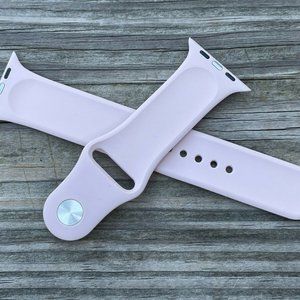 Replacement Band for iWatch Strap Pink Silicon Rubber Sport Band Size 42/44mm